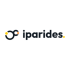 Iparides Firmenlogo. Zeit zwei Kreise, symbolisierend für die Kernthemen des Unternehmens die miteinander eng verzahnt sind sowie den Namen als Schriftzug.